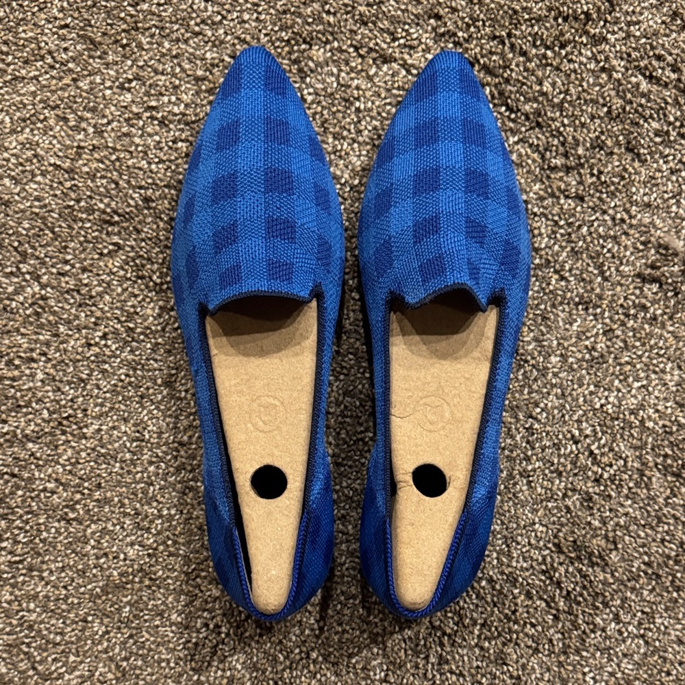 Blue Checkered Loafers